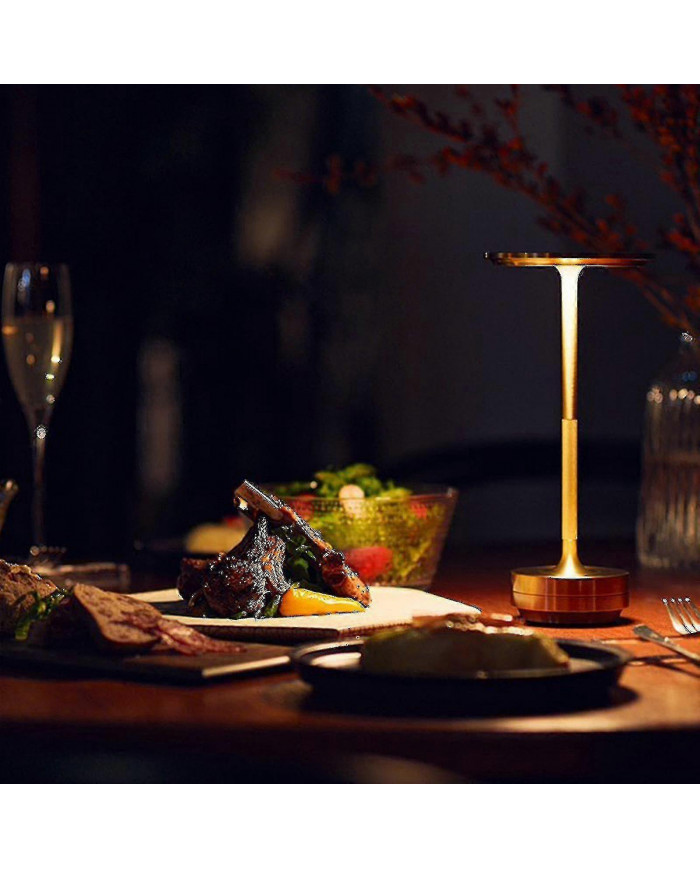 Lampe de Table Sans Fil Dimmable Imperméable à l’eau en métal USB Rechargeable Lampes de Table -1pcs