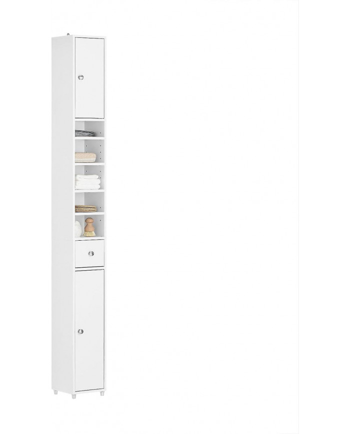 SoBuy BZR34-W, Armoire de salle de bain blanche Étagère de salle de bain