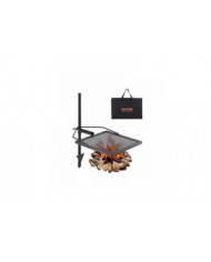 Pivotant Campfire Grill Heavy Duty Steel Open Fire Cooking Grate réglable