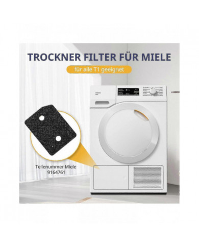 Filtre 4 pièces pour sèche-linge série Miele T1 9164761 pièce de rechange pour sèche-linge Miele T1 fin/grossier [...]