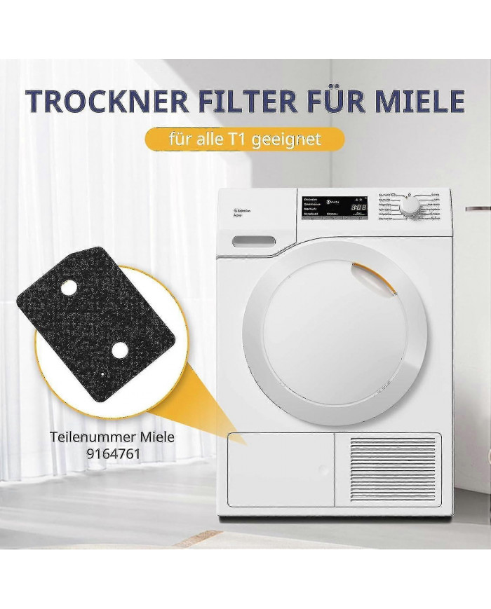 Filtre 4 pièces pour sèche-linge série Miele T1 9164761 pièce de rechange pour sèche-linge Miele T1 fin/grossier [...]
