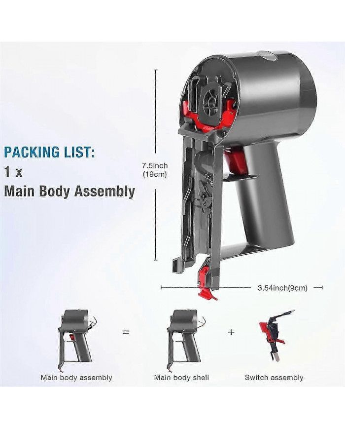 Remplacement du boîtier de l’ensemble du corps principal pour l’aspirateur V8 SV10 Boîtier de l’ensemble de [...]