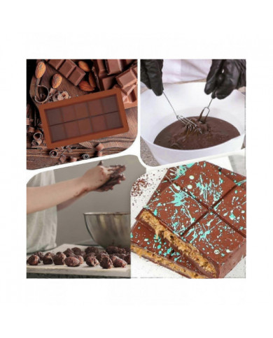 Moule à chocolat Moule à chocolat en silicone, paquet de 1 moules en silicone, Moule à chocolat profond au [...]