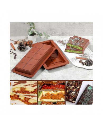 Moule à chocolat Moule à chocolat en silicone, paquet de 1 moules en silicone, Moule à chocolat profond au [...]