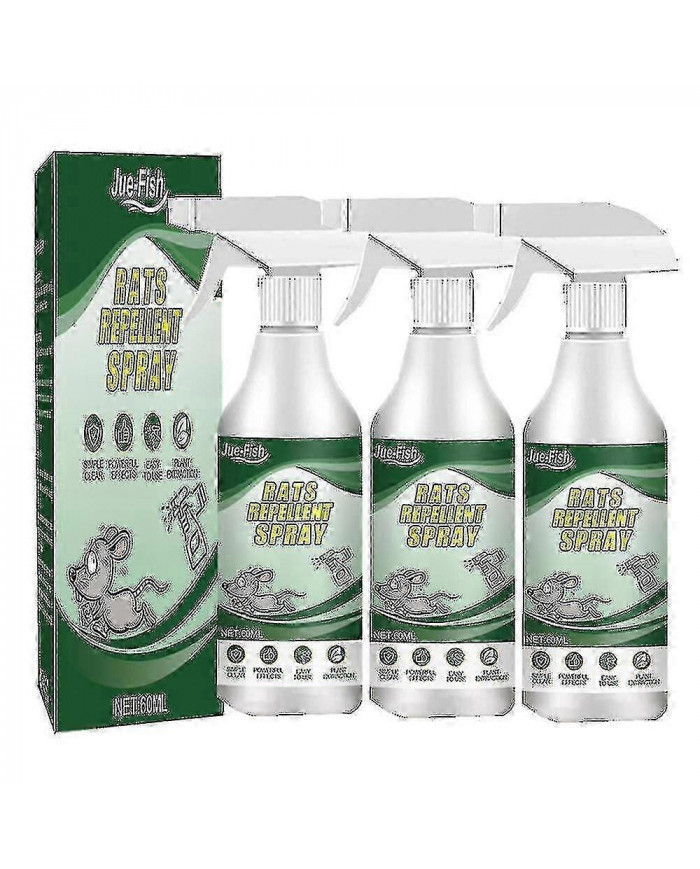 3x Strong Natural Peppermint Essential Oil Spray Souris Rongeur Répulsif Spray