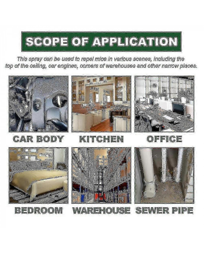 3x Strong Natural Peppermint Essential Oil Spray Souris Rongeur Répulsif Spray