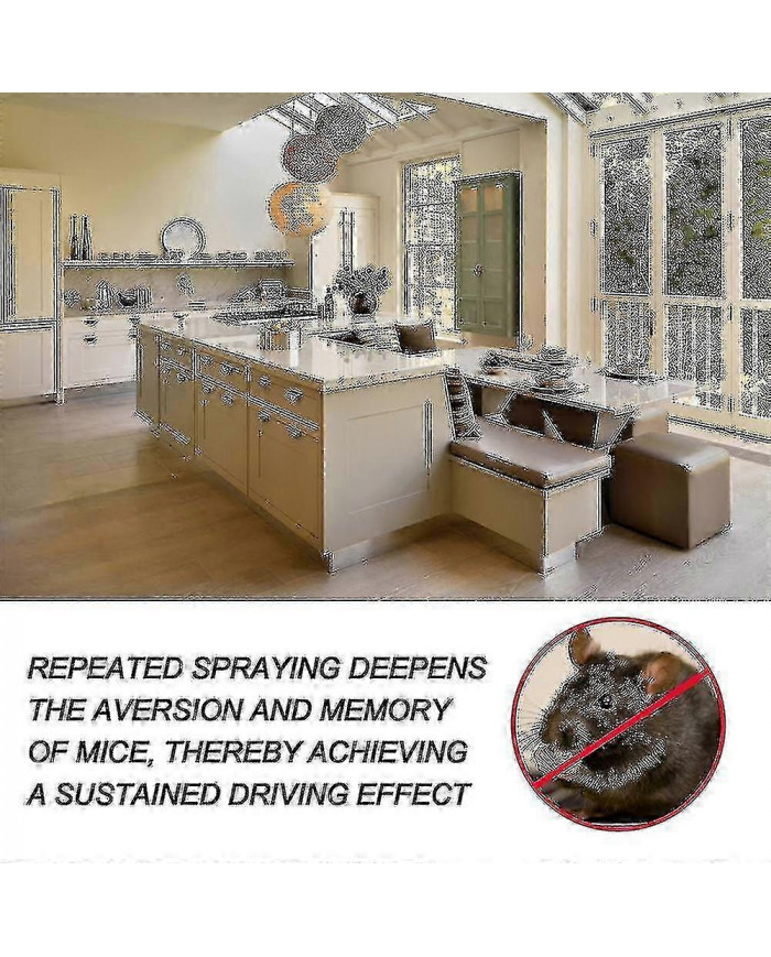 3x Strong Natural Peppermint Essential Oil Spray Souris Rongeur Répulsif Spray