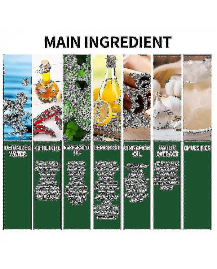 3x Strong Natural Peppermint Essential Oil Spray Souris Rongeur Répulsif Spray