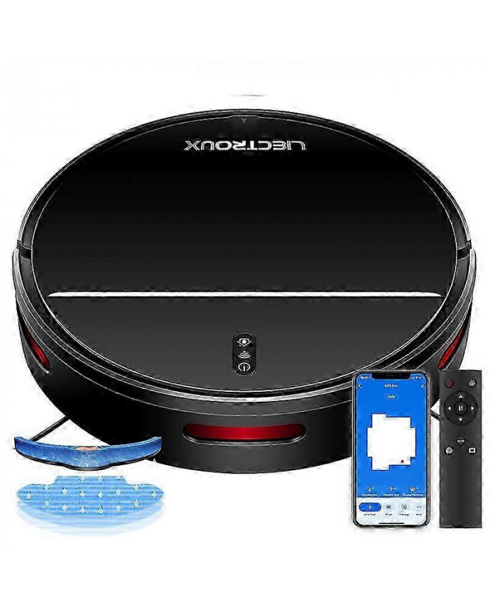 LIECTROUX M7S PRO Robot Aspirateur Navigation Cartographique, Application WiFi, Balayeuse à vadrouille humide, [...]