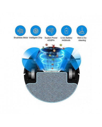 LIECTROUX M7S PRO Robot Aspirateur Navigation Cartographique, Application WiFi, Balayeuse à vadrouille humide, [...]