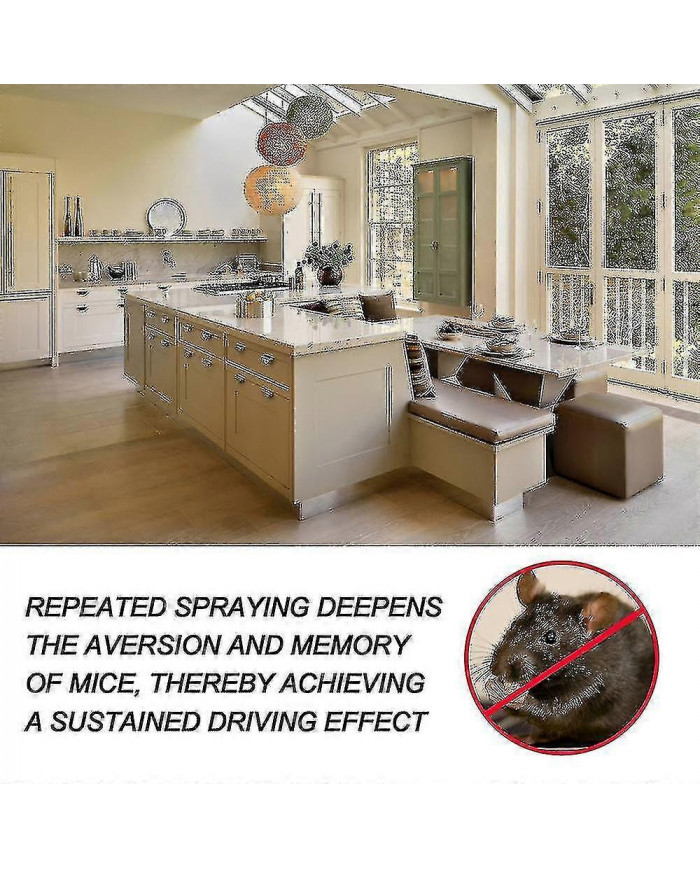 Spray d’huile essentielle de menthe poivrée naturelle forte Spray répulsif pour rongeurs de souris