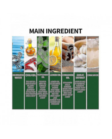 Spray d’huile essentielle de menthe poivrée naturelle forte Spray répulsif pour rongeurs de souris