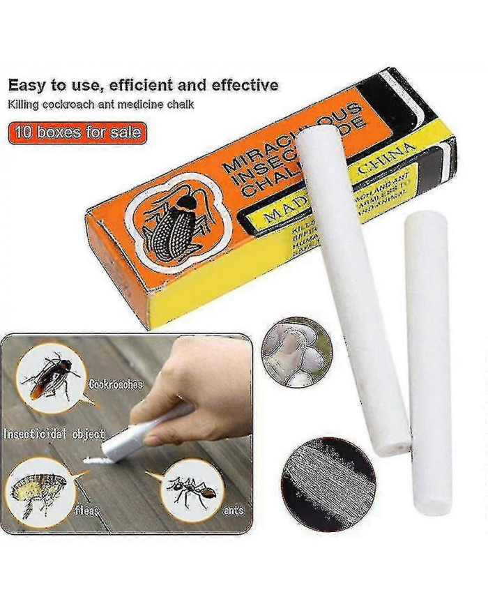 Répulsifs de cafards Magie Sans Poussière Craie Pour Les Cafards Fourmis 5/10 Boîtes