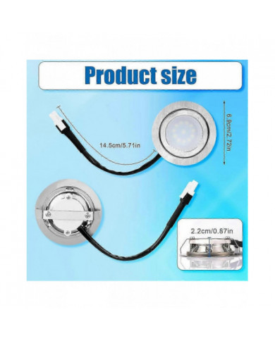 2pcs ampoules de hotte de cuisine, hotte de cuisinière en acier inoxydable LED lumière de remplacement encastrée [...]