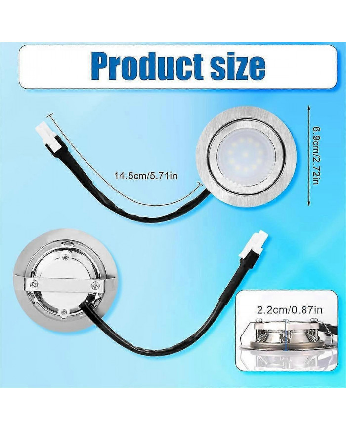 2pcs ampoules de hotte de cuisine, hotte de cuisinière en acier inoxydable LED lumière de remplacement encastrée [...]