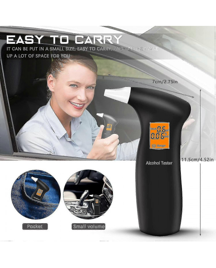Testeur d’alcool Police Appareils précis de mesure de l’alcool avec 12 embouts buccaux, testeur d’alcool [...]
