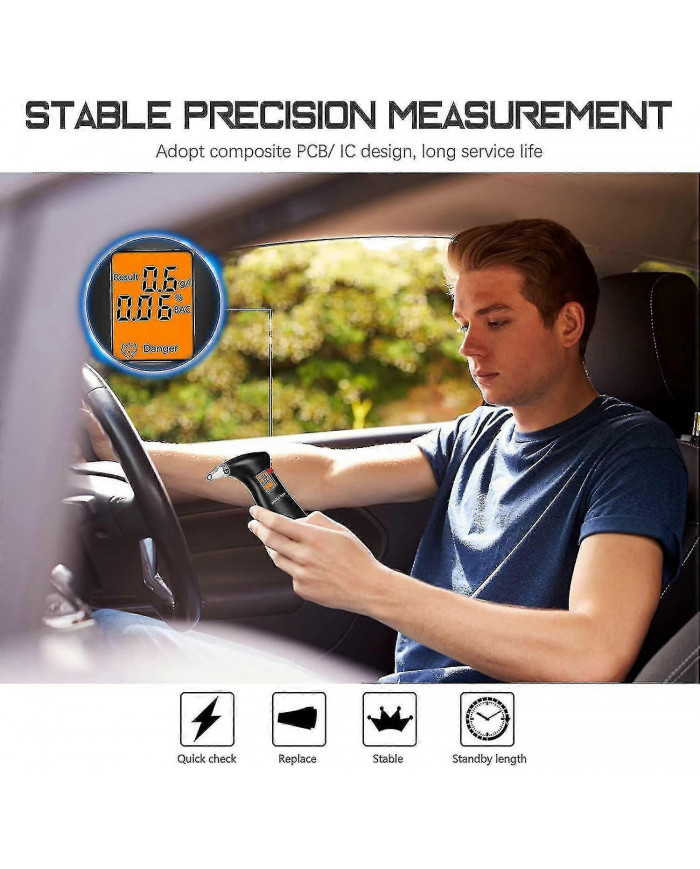 Testeur d’alcool Police Appareils précis de mesure de l’alcool avec 12 embouts buccaux, testeur d’alcool [...]