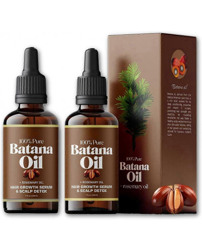 2x Huile de Batana au romarin pour - Nourrir le cuir chevelu