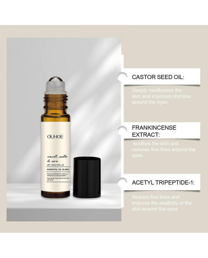 Rollerball Huile de ricin et encens, Huile de ricin et Rouleau pour les yeux d’encens, Huile essentielle [...]