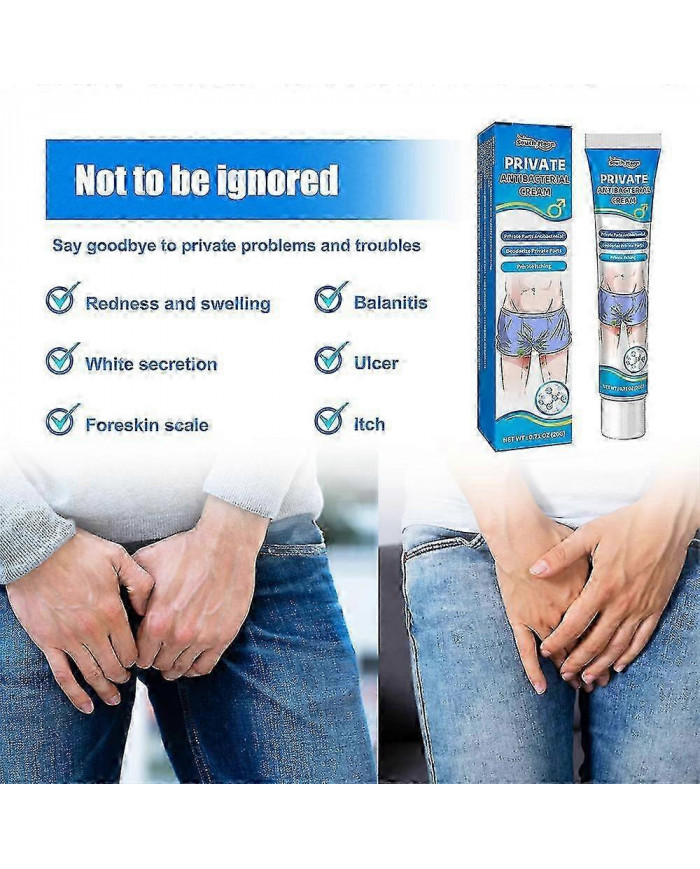 Partie intime homme Crème de soins anti-démangeaisons Pommade déodorante Crème anti-démangeaisons 20g