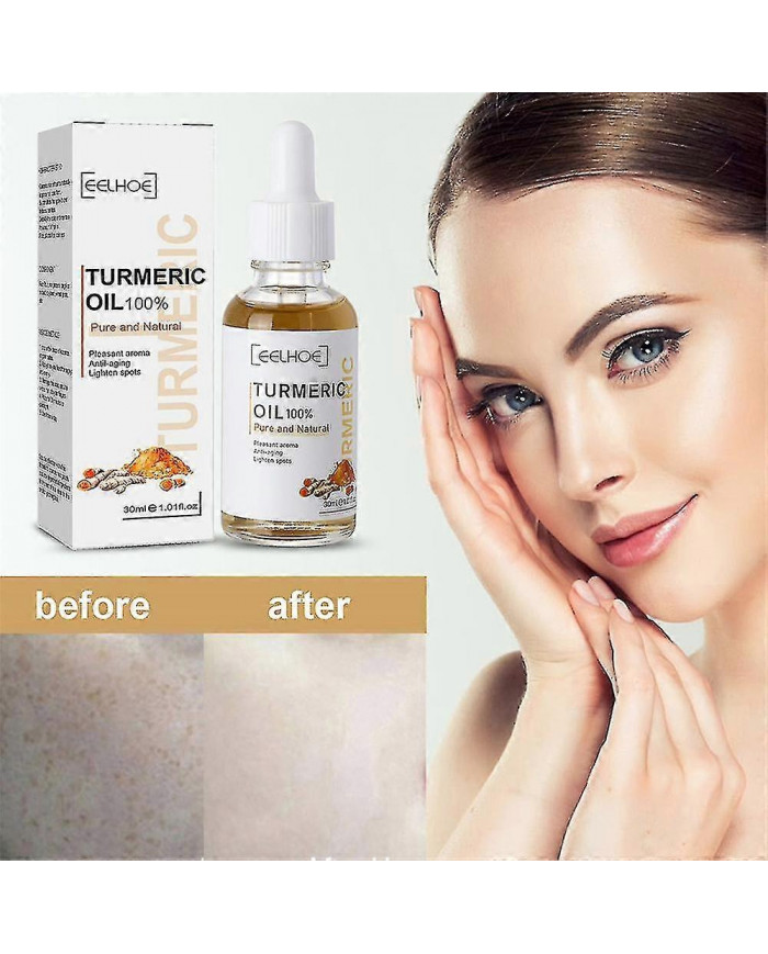 Eelhoe 30ml Huile de Curcuma Pure Naturelle Agréable Hydratante Anti-âge