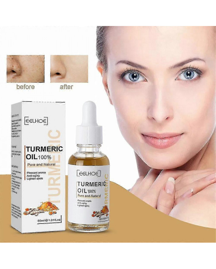 Eelhoe 30ml Huile de Curcuma Pure Naturelle Agréable Hydratante Anti-âge
