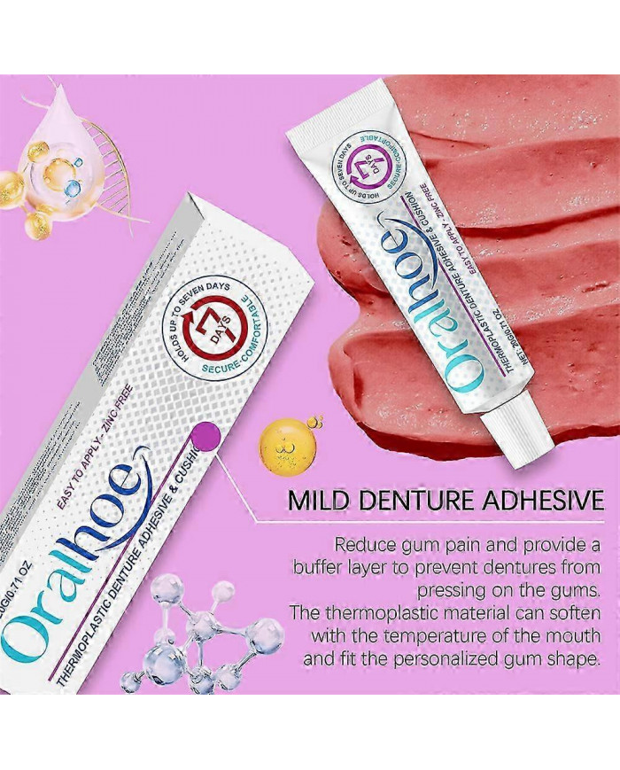 Adhésif pour prothèses dentaires thermoplastique Jeremytis,Adhésif pour prothèses dentaires jeremytis