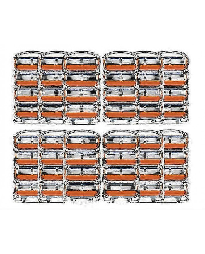 48pcs 5 couches Rasoir Lames Cartouches compatibles Hommes Soins pour Gillette Fusion Rasoir