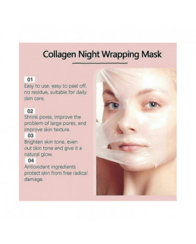 1-3pcs Masque enveloppant au collagène 2,53 oz / 75ml Masque de nuit Crème