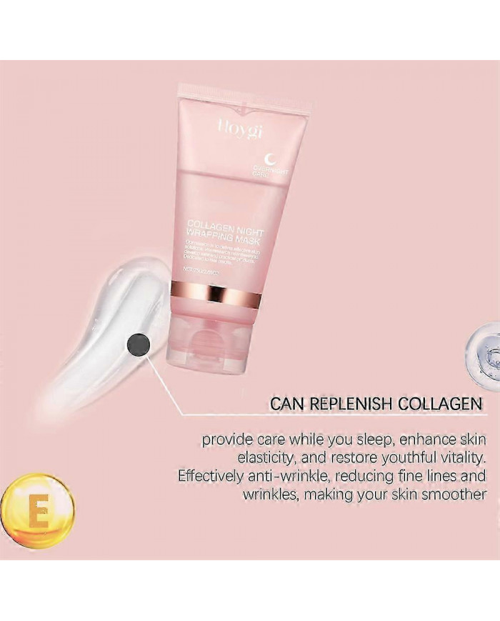 1-3pcs Masque enveloppant au collagène 2,53 oz / 75ml Masque de nuit Crème