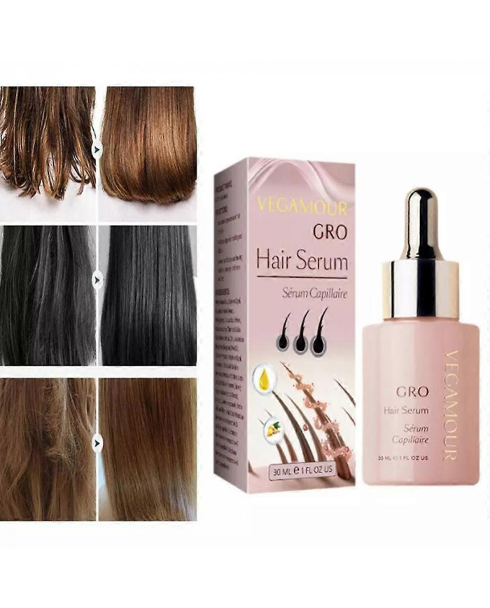 Sérum capillaire 30ml de Vegamour GRO Pour la croissance des cheveuxPlus épais Végétalien Plus Plein Plus Sain