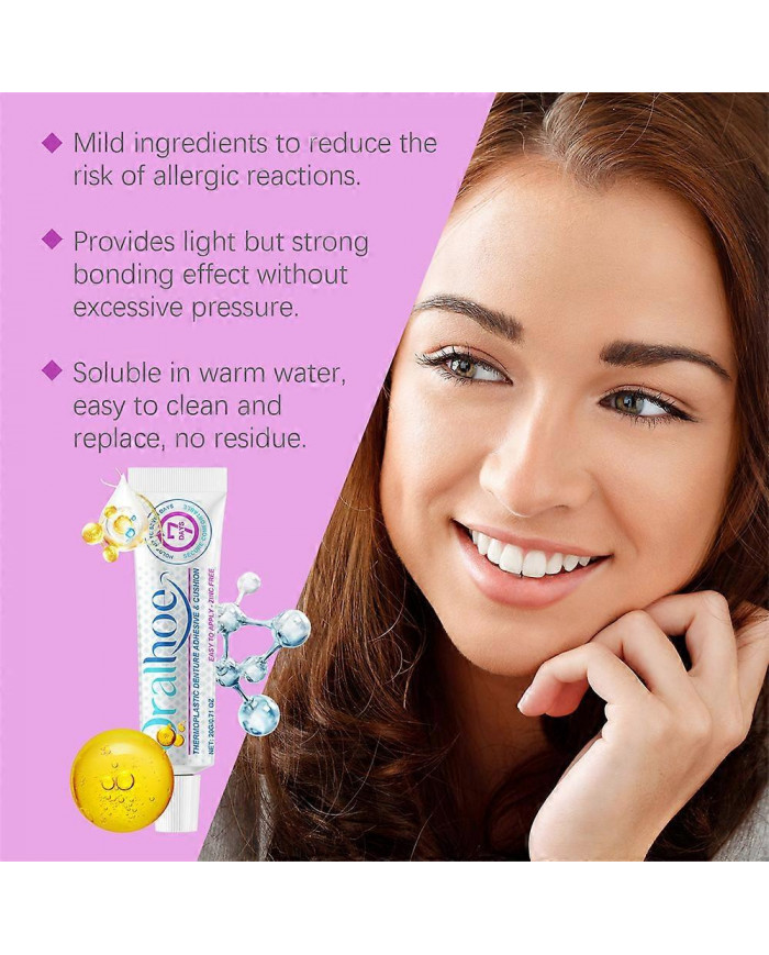 1/2/3pcs Adhésif pour prothèses dentaires, Adhésif pour prothèses thermoplastiques, Prothèse confortable, sécurisée