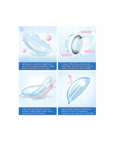 Halloween Lentilles de contact colorées Anime Cosplay Lentilles oculaires lentilles Lentilles