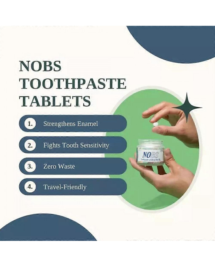 Oothpaste Comprimés Nano Hydroxyapatite Flouride Plastique Eco Voyage Friendly Taille Nouveau
