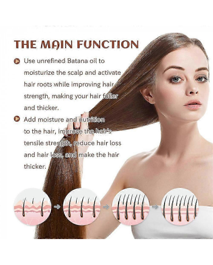 2x Huile de Batana pour la croissance des cheveux Pour des cheveux plus épais et plus sains, crème de soin des cheveux