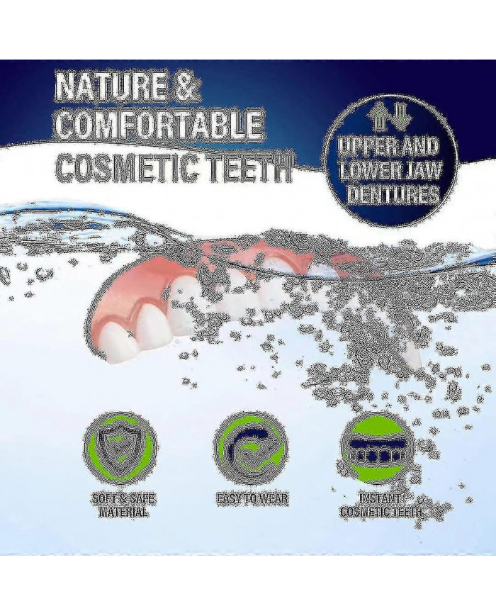 2 ensembles de prothèses dentaires, prothèses de la mâchoire supérieure et inférieure, naturelles et confortables, [...]