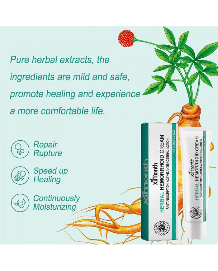 2pcs Wellian Crème Hémorroïdaire, Crème Hémorroïdes, Pour Hommes Et Femmes 20g