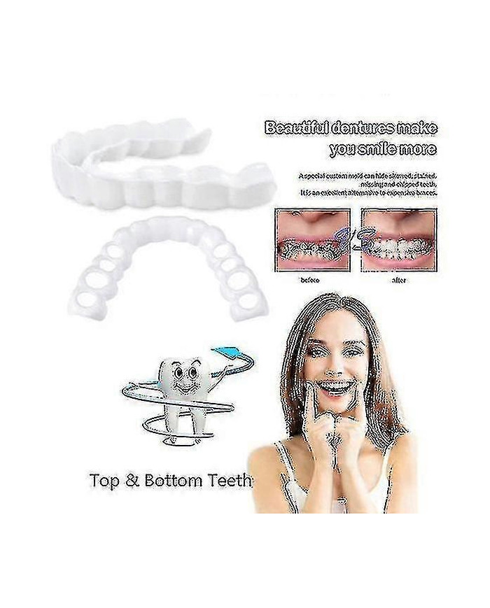 Accolades de prothèses dentaires de blanchiment Comfort Fit Flex supérieure/inférieure