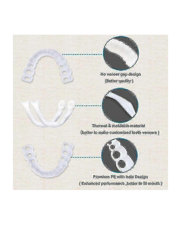 Accolades de prothèses dentaires de blanchiment Comfort Fit Flex supérieure/inférieure