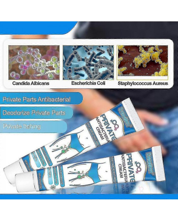 Crème Homme Anti-Démangeaisons, Crème Soin Privé, Anti-bactérienne, Anti-Démangeaisons Et Déodorant 20g