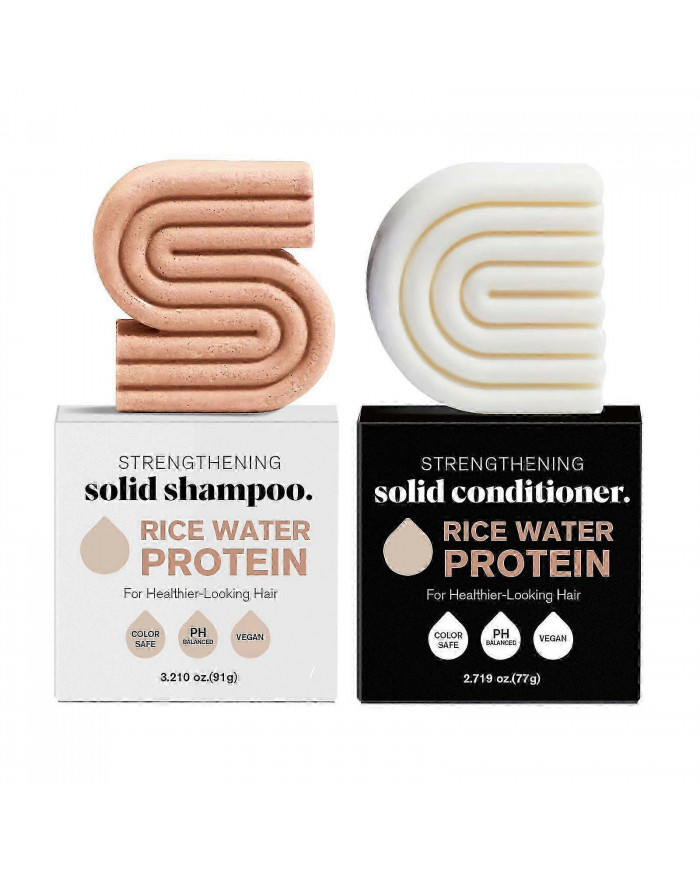 Rosemary/Rice & Biotin Shampoo and Conditioner Bar Set for Thinning Hair - Volume Shampoo Bar & Conditioner Bar [...]