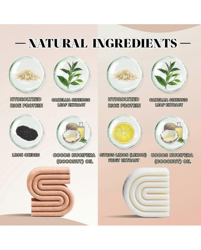 Rosemary/Rice & Biotin Shampoo and Conditioner Bar Set for Thinning Hair - Volume Shampoo Bar & Conditioner Bar [...]