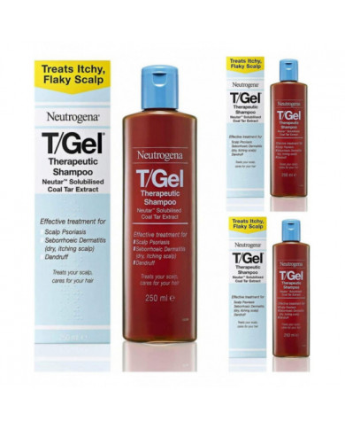 3x T Gel Shampooing Thérapeutique Traiter les Démangeaisons Sèches Squameuses Cuir Chevelu Prévenir les rougeurs 250ml