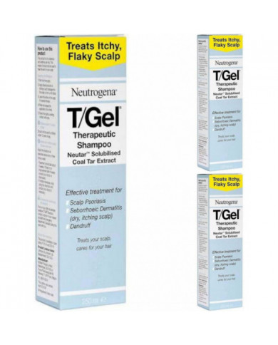 3x T Gel Shampooing Thérapeutique Traiter les Démangeaisons Sèches Squameuses Cuir Chevelu Prévenir les rougeurs 250ml
