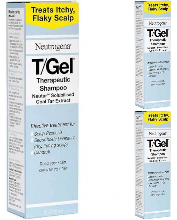 3x T Gel Shampooing Thérapeutique Traiter les Démangeaisons Sèches Squameuses Cuir Chevelu Prévenir les rougeurs 250ml