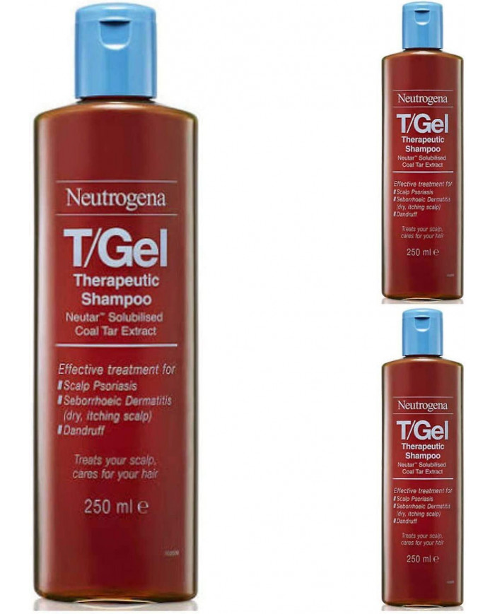 3x T Gel Shampooing Thérapeutique Traiter les Démangeaisons Sèches Squameuses Cuir Chevelu Prévenir les rougeurs 250ml
