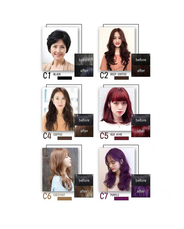 Hair Color Shampoo Hair Dye Shampoo Couleurs Cheveux en minutes Pour les femmes et les hommes