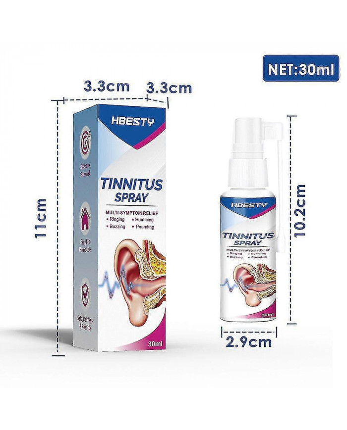 2024 Acouphènes Spray Oreille Sonnerie Soulagement Soulagement Oreille Gouttes Auditives 30ml