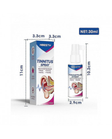 2024 Acouphènes Spray Oreille Sonnerie Soulagement Soulagement Oreille Gouttes Auditives 30ml