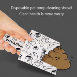 Nettoyant pour déchets de chien avec sac Portable Poop Scooper Jetable Cardboard Scoops